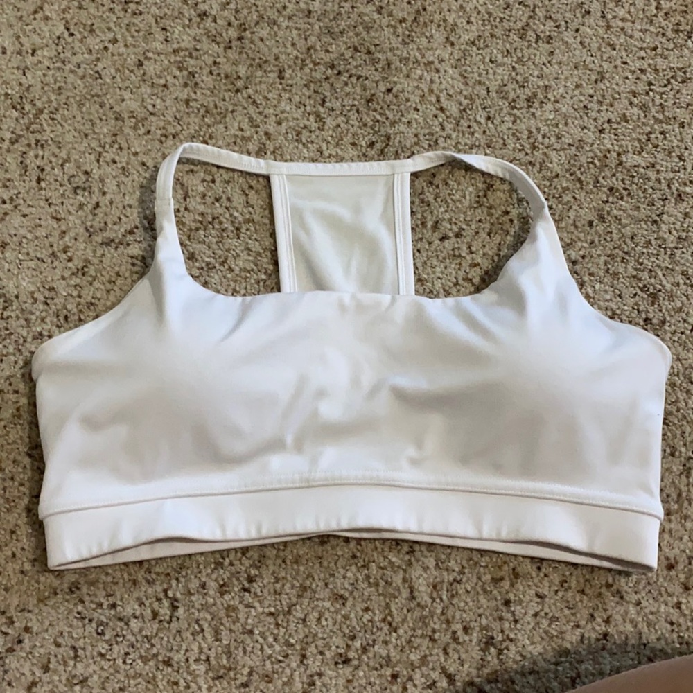 White Gymshark T sports bra size M